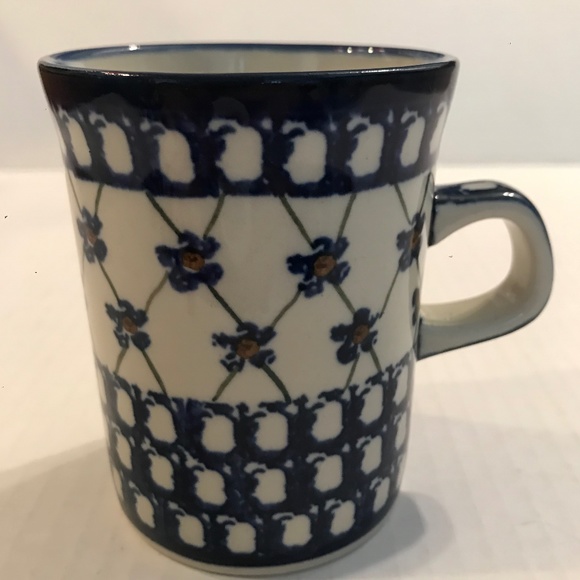Set Of 2 Boleslawiec Polish Pottery UNIKAT J.Chyla Coffee/Tea Cups/Mugs - Picture 3 of 10